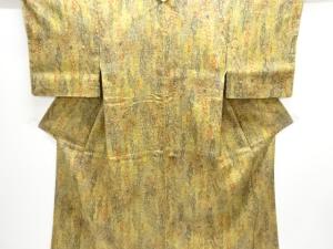 花更紗模様手織り紬着物